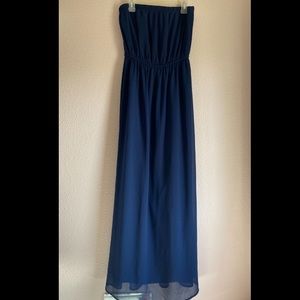 Forever 21 dark blue maxi dress